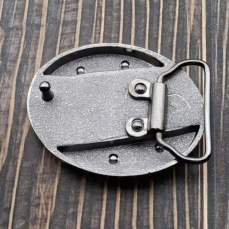 Cinturón de cuero con cuchillo plegable oculto "Loyal Dog" para hombre, hecho a mano