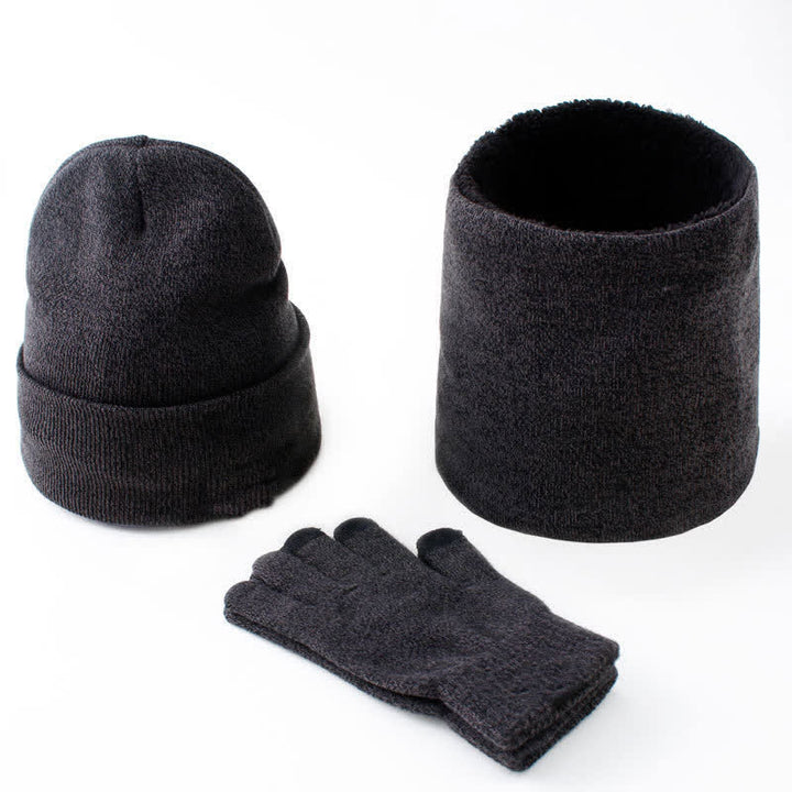 Juego de 3 gorros, bufandas y guantes para pantalla táctil