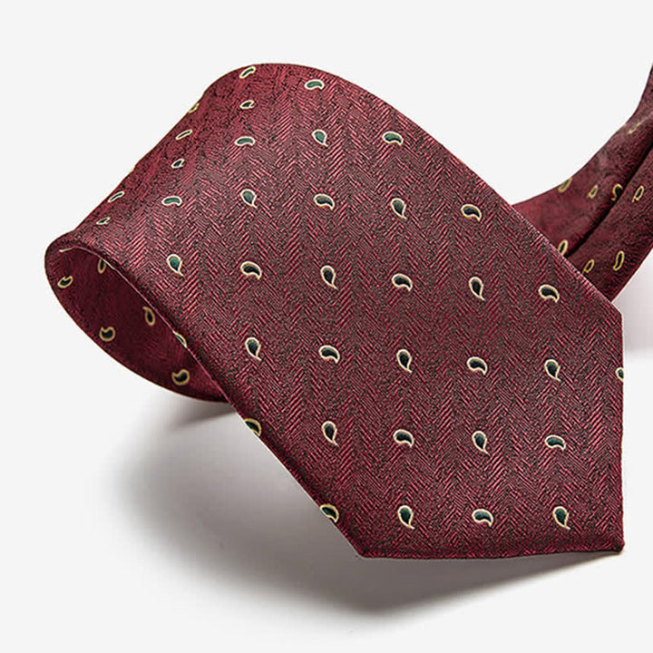 Corbata de lujo con estampado de cachemira micro para hombre