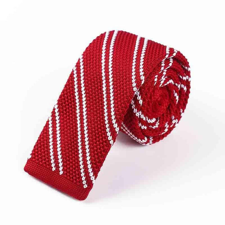 Corbata de punto con rayas diagonales para hombre