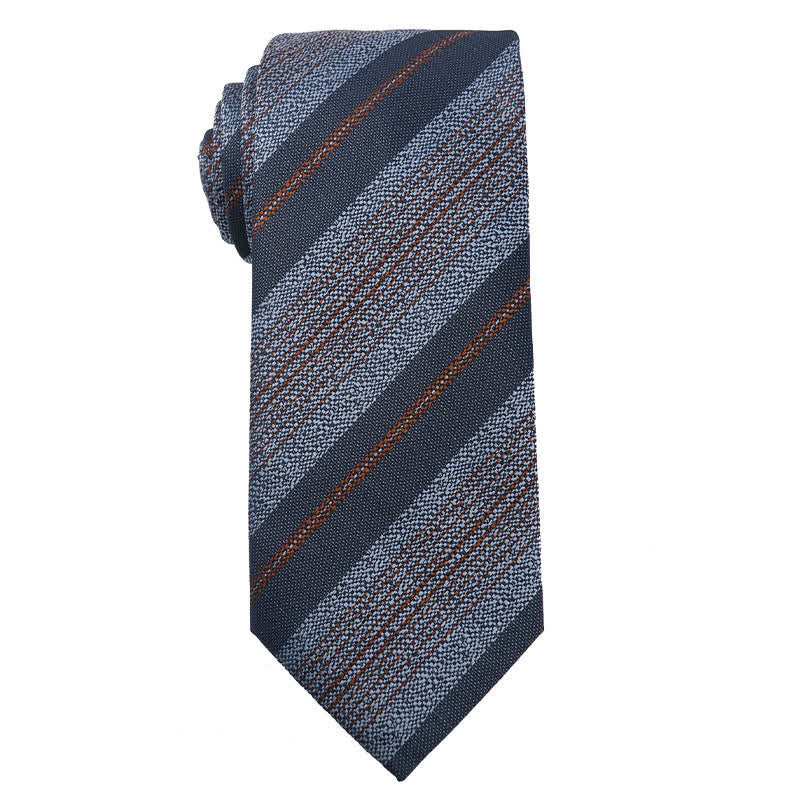 Corbata de rayas Paisley de la serie azul para hombre