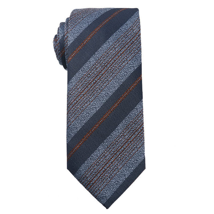 Corbata de rayas Paisley de la serie azul para hombre