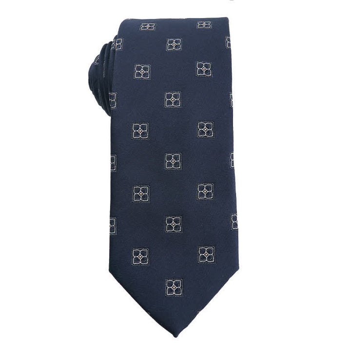 Corbata de oficina para hombre de la serie azul marino
