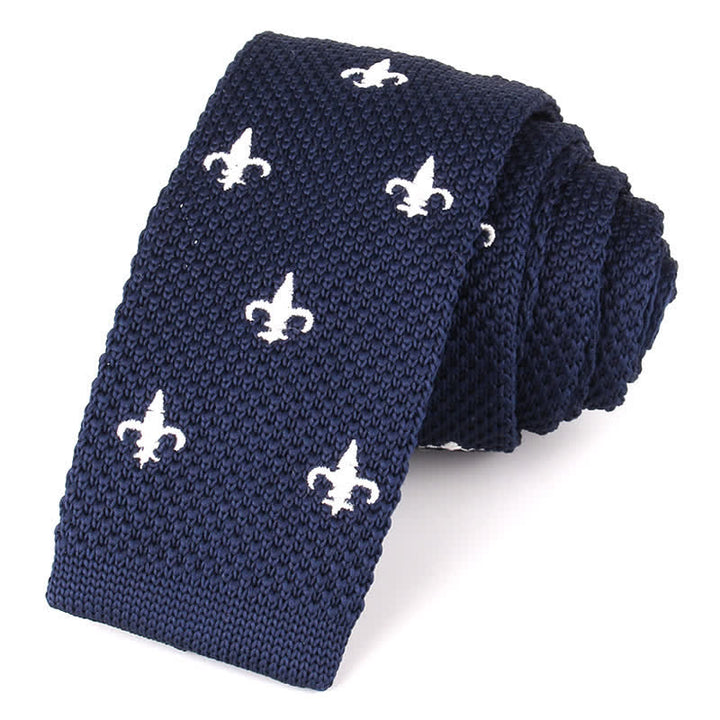 Corbata de punto ajustada con motivos repetidos para hombre