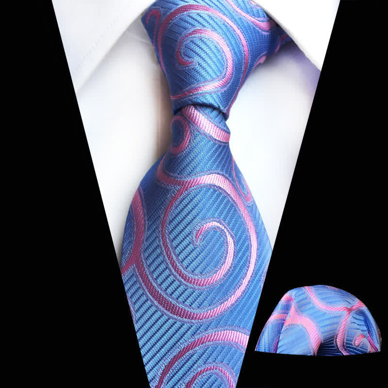 Conjunto de 2 corbatas florales enrolladas para hombre
