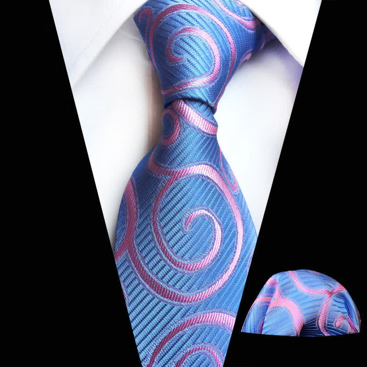 Conjunto de 2 corbatas florales enrolladas para hombre