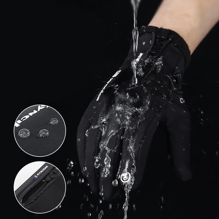 Guantes tácticos con cremallera impermeables para ciclismo al aire libre
