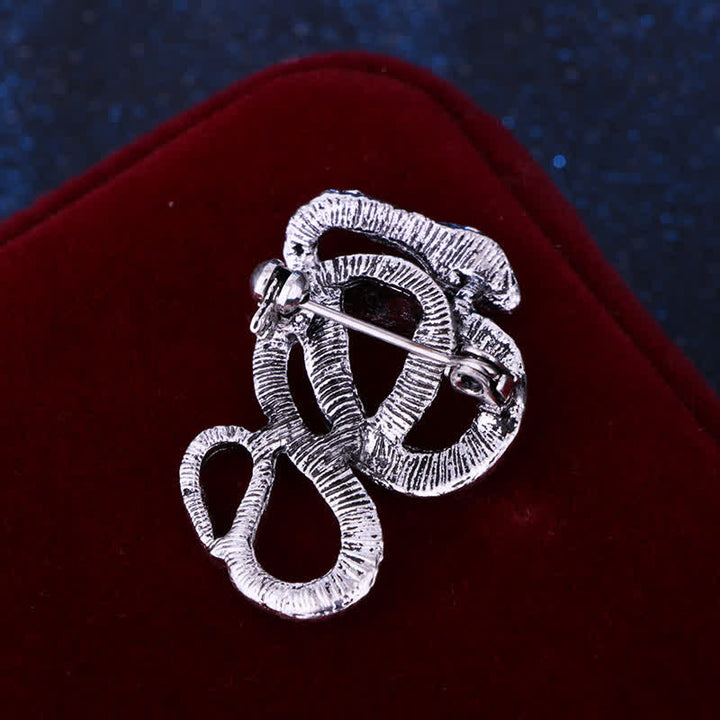 Broche de serpiente cobra con forma de flexión para hombre