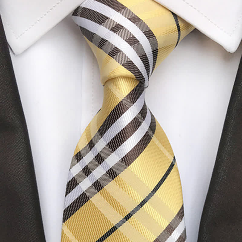 Corbata clasica escocesa a cuadros para hombre 
