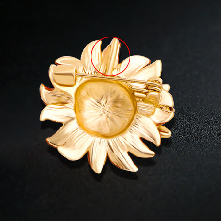 Broche de abeja encantadora con girasoles vivos para mujer