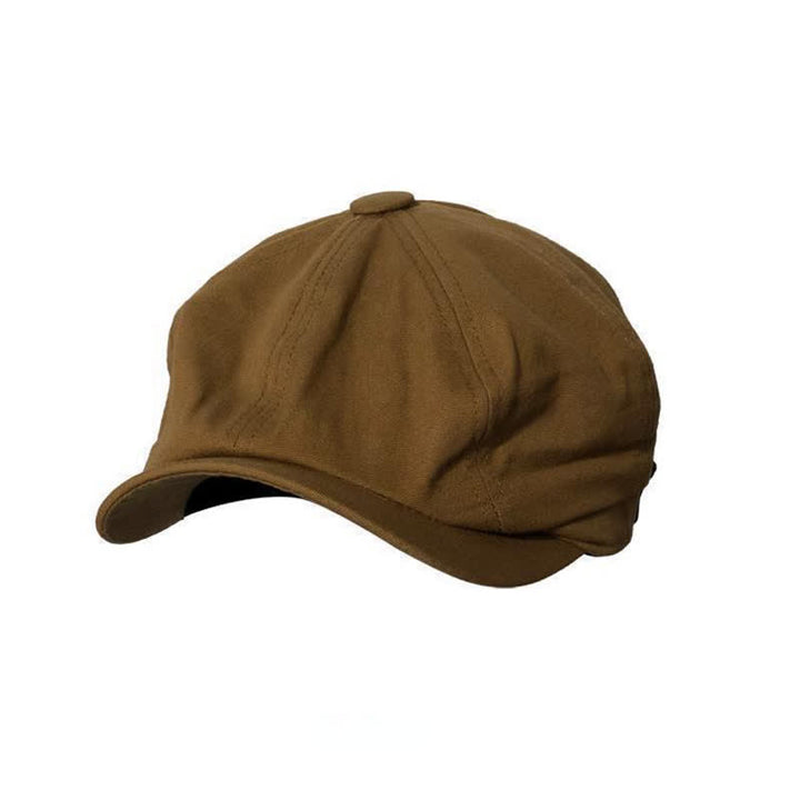 Gorra de boina octogonal de algodón británico Newsboy