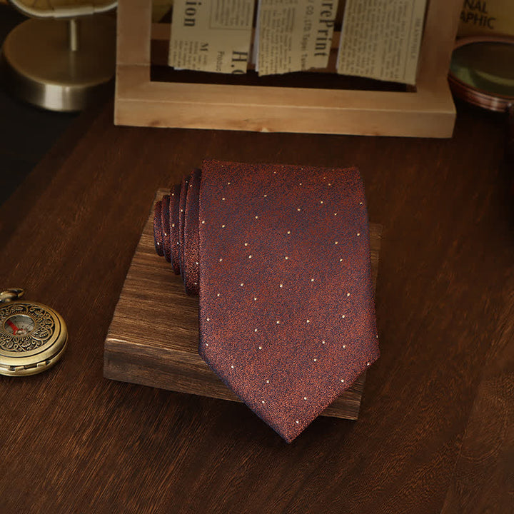 Corbata moderna de lunares micro para hombre 