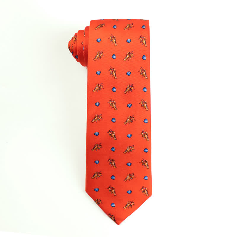 Corbata de seda pura con motivos de animales bailando para hombre