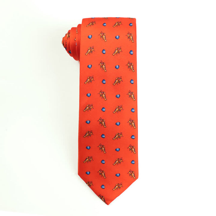 Corbata de seda pura con motivos de animales bailando para hombre