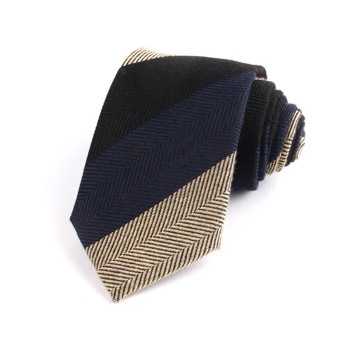 Corbata de rayas de lana suave estilo británico para hombre