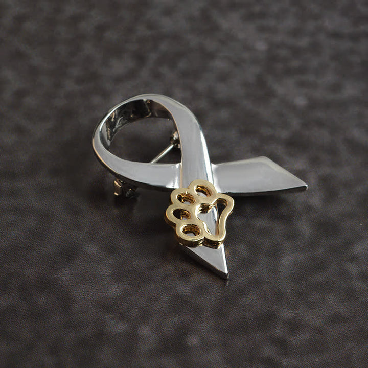 Broche de cinta con forma de pata de cachorro para mujer