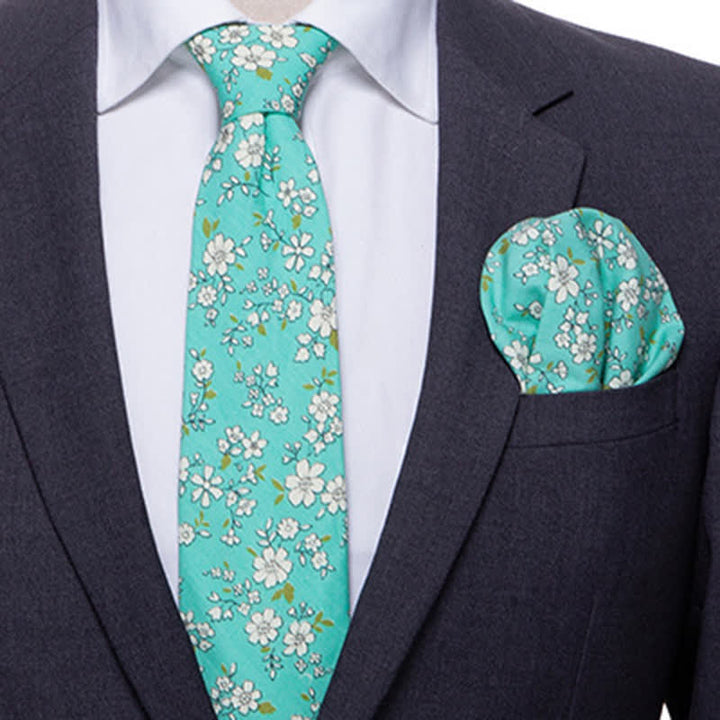 Conjunto de 2 corbatas con estampado floral de margaritas y rosas para hombre