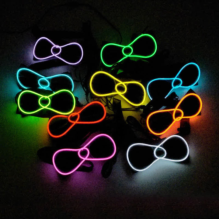 Pajarita luminosa con luz LED redonda intermitente
