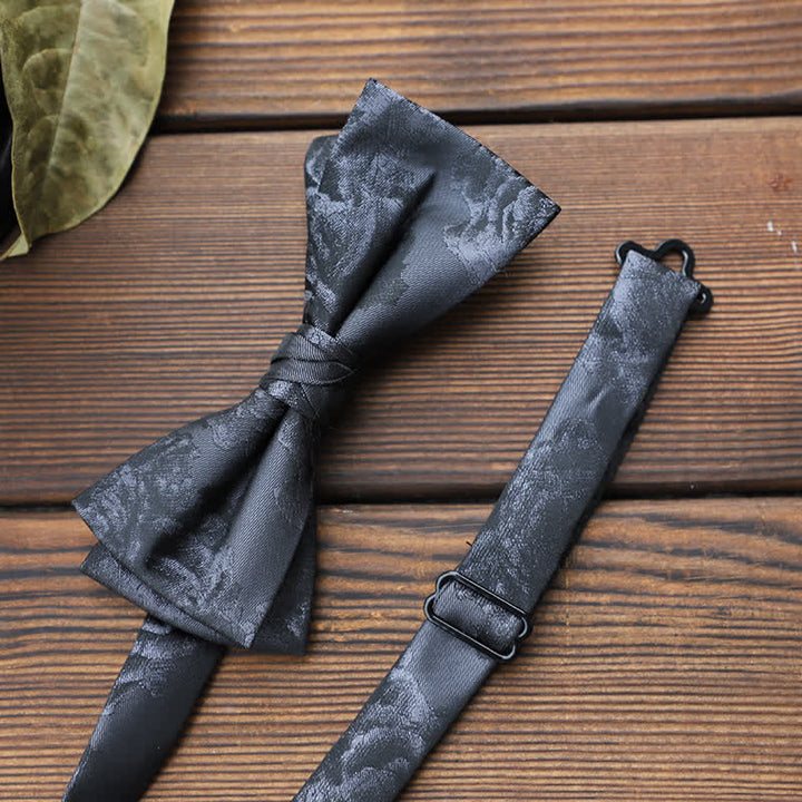 Pajarita floral con rayas británicas para hombre