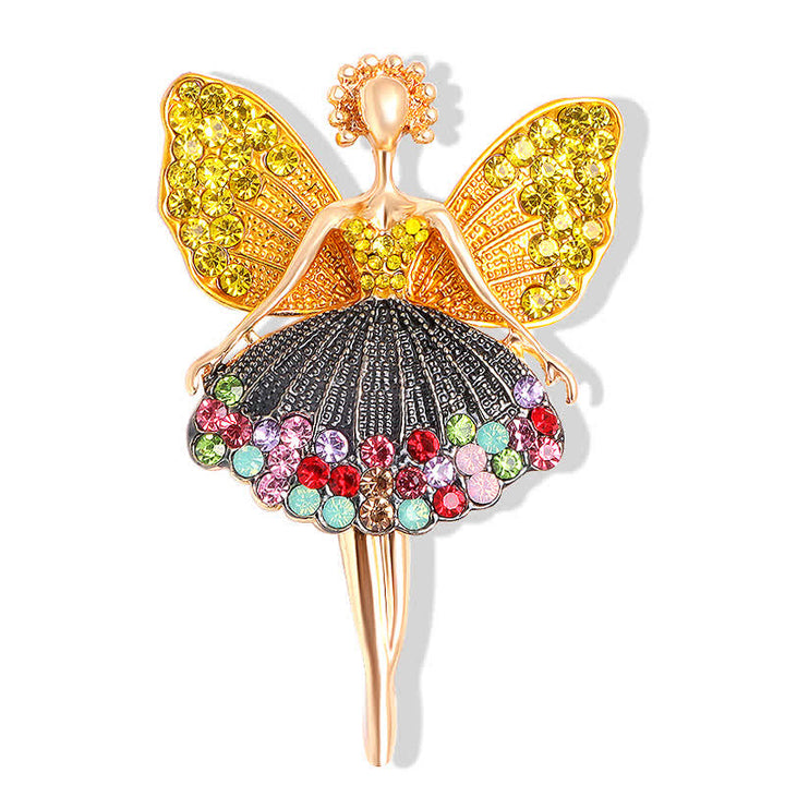 Broche de bailarina para vestido delicado y brillante para mujer