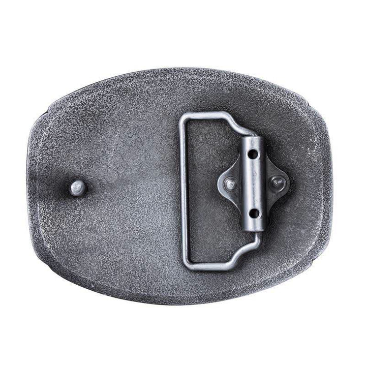 Cinturón de cuero con hebilla estilo pirámide para hombre, hecho a mano