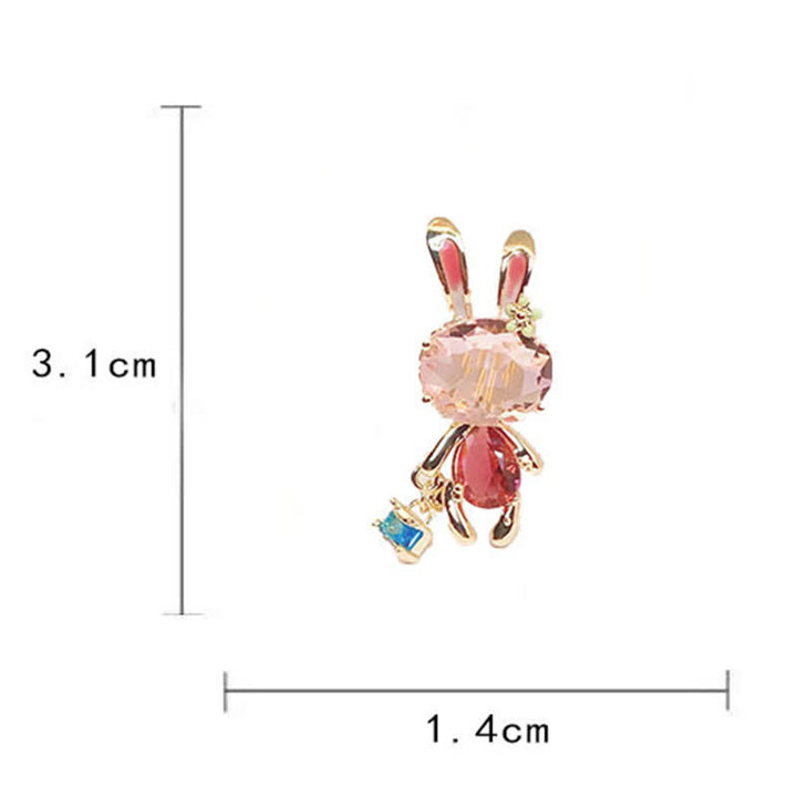 Broche de conejito rosa para mujer