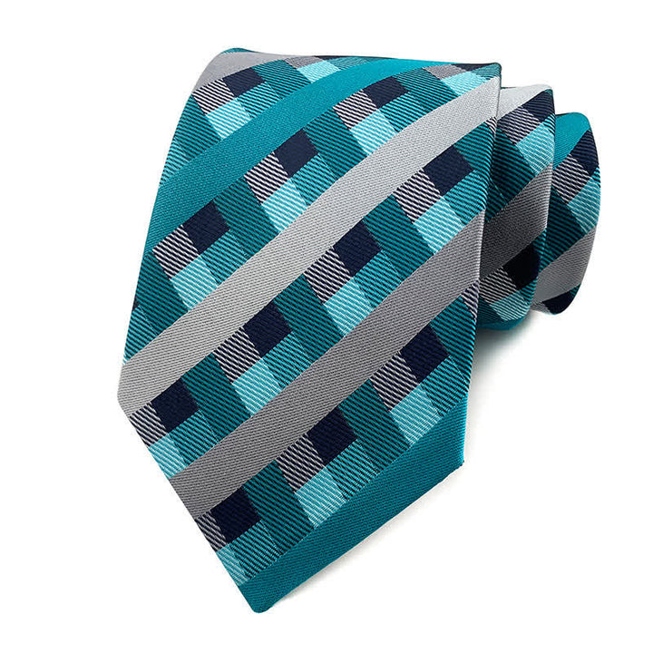 Traje de esmoquin ajustado para hombre con corbata a cuadros