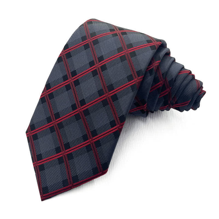 Corbata elegante de cuadros brillantes para hombre