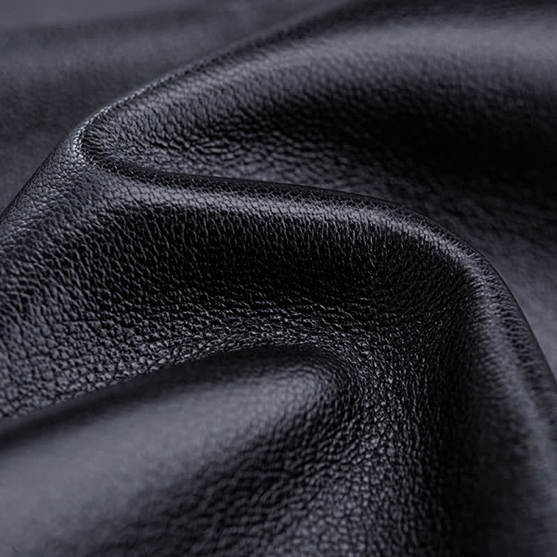 Guantes de cuero sintético resistentes al agua y con pantalla táctil para hombre