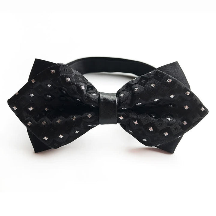 Pajarita de hombre con cuadros brillantes y diamantes en punta
