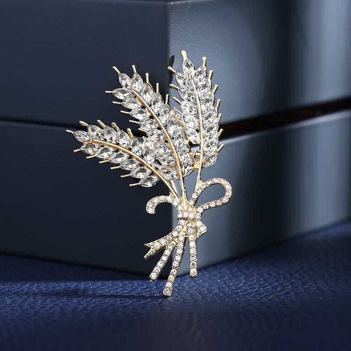 Broche de lazo de trigo brillante para mujer