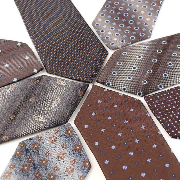 Corbata retro marrón para hombre