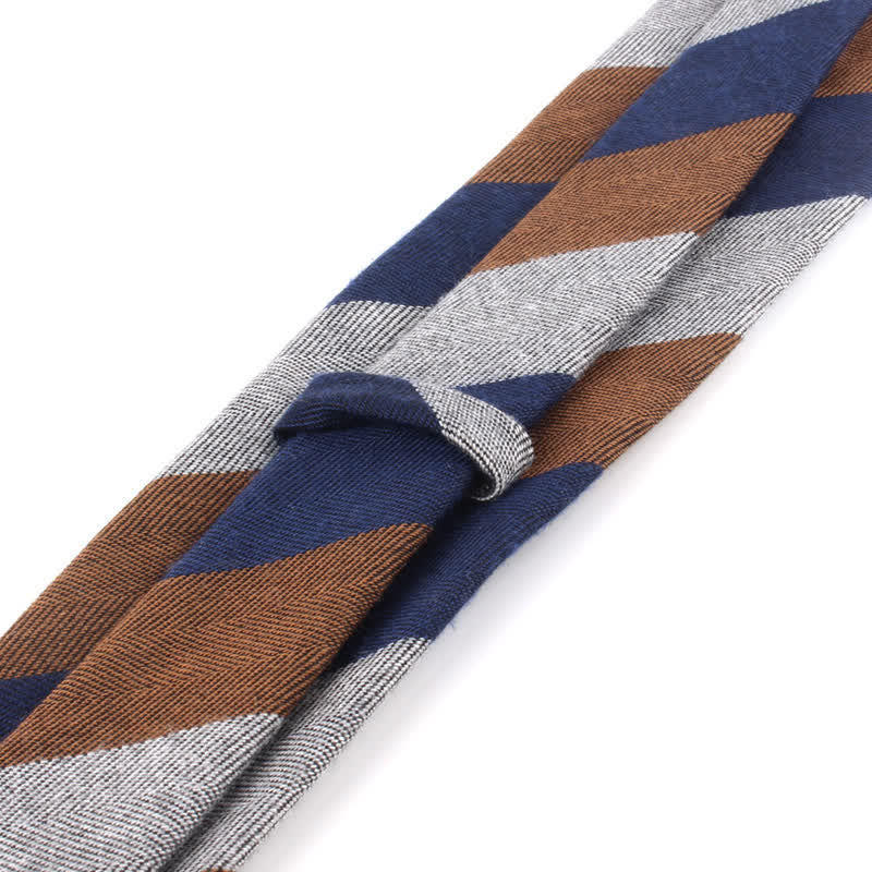 Corbata de rayas de lana suave estilo británico para hombre