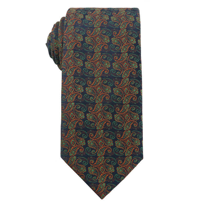 Corbata de hombre de la serie Forest Green Orange