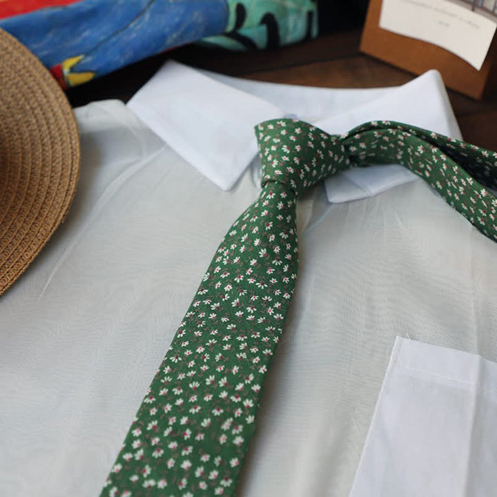 Corbata romántica floral ajustada para hombre
