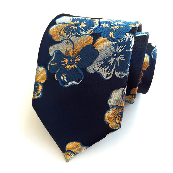 Corbata elegante y cautivadora con motivos florales para hombre