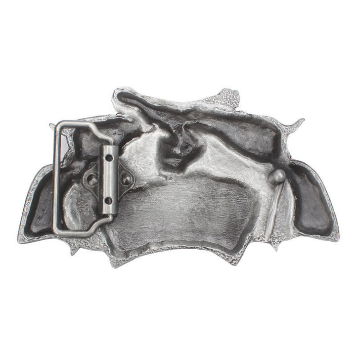 Cinturón de cuero con hebilla de póquer de pistola doble para hombre, hecho a mano