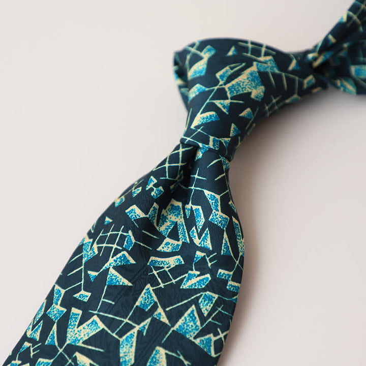 Corbata de hombre con pintura abstracta clásica