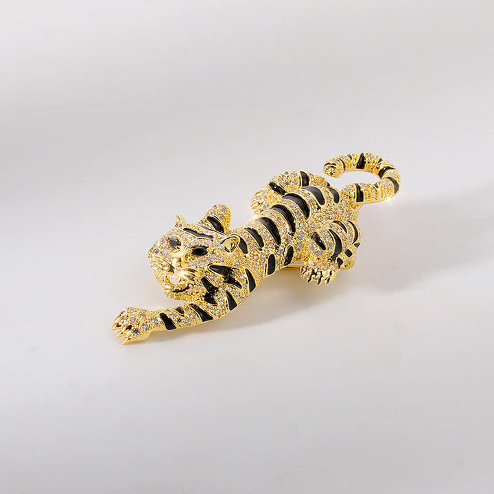 Broche de tigre trepador sensual para hombre