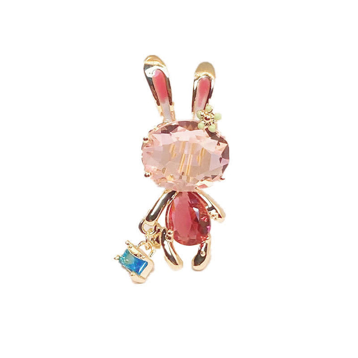 Broche de conejito rosa para mujer