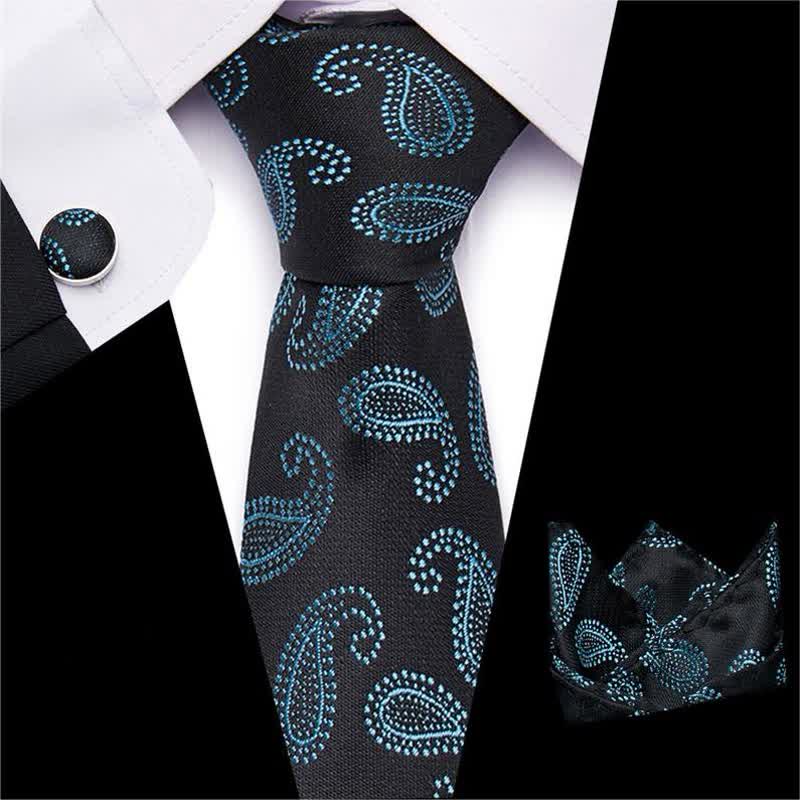 Conjunto de 3 corbatas clásicas de cachemira para hombre