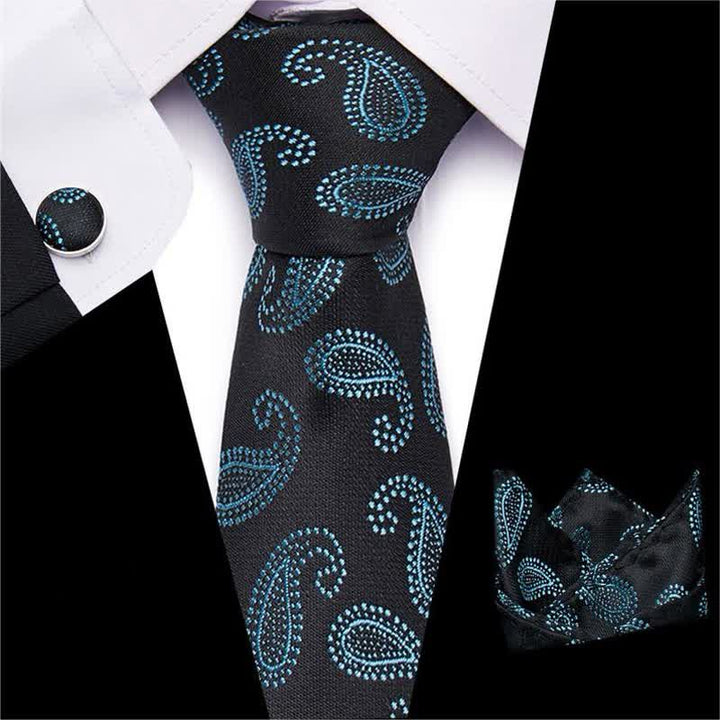 Conjunto de 3 corbatas clásicas de cachemira para hombre