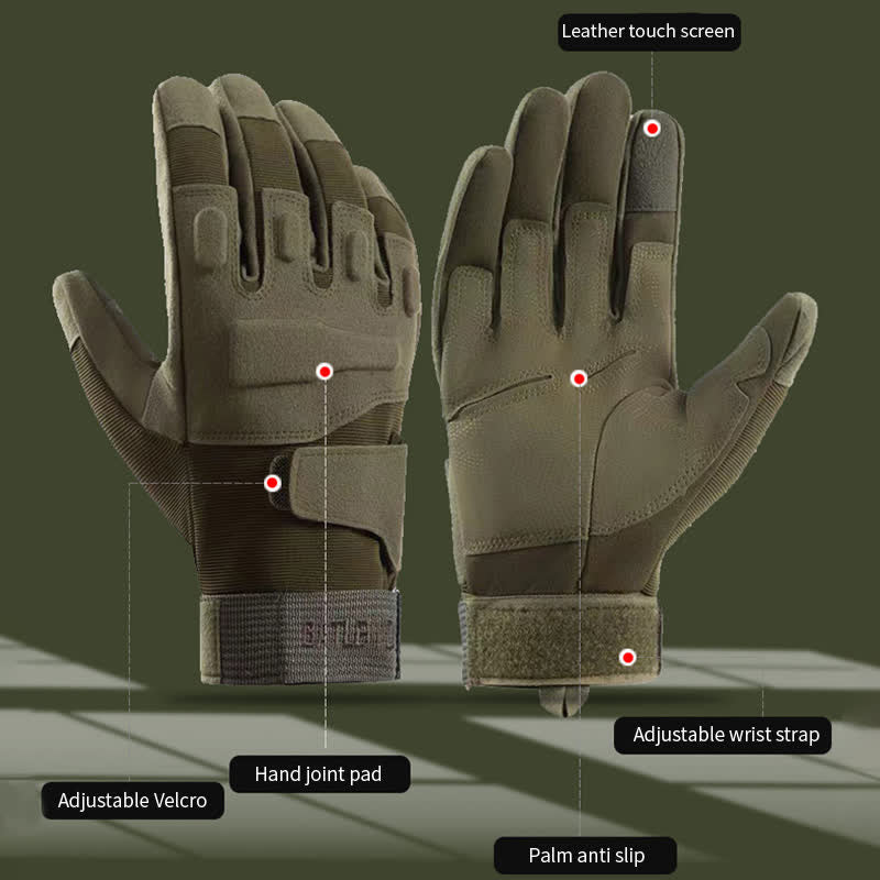 Guantes tácticos con nudillos duros, antideslizantes, gruesos e indestructibles