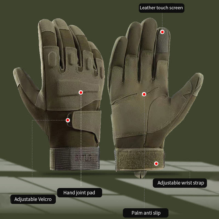 Guantes tácticos con nudillos duros, antideslizantes, gruesos e indestructibles