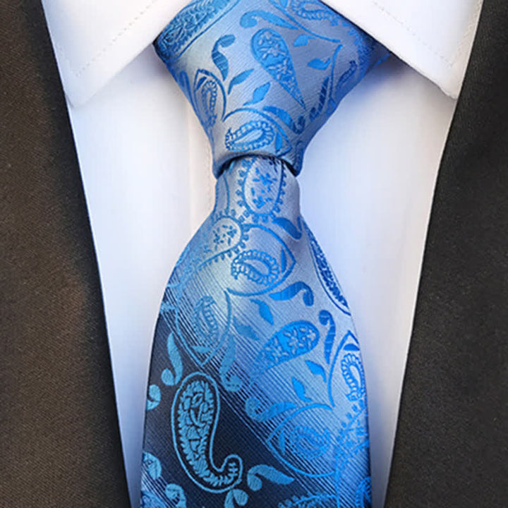Corbata de hombre con estampado de cachemira y degradado