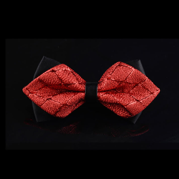 Pajarita de esmoquin puntiaguda con diamantes brillantes para hombre