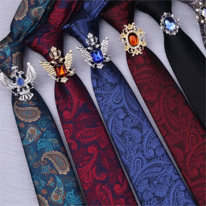 Corbata con hebilla estilo retro real para hombre