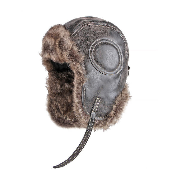 Gorro de trampero de piel sintética suave y esponjoso con protección para las orejas