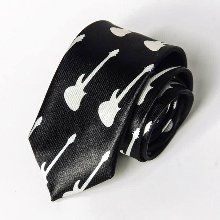 Corbata con notas musicales de piano y personalidad para hombre