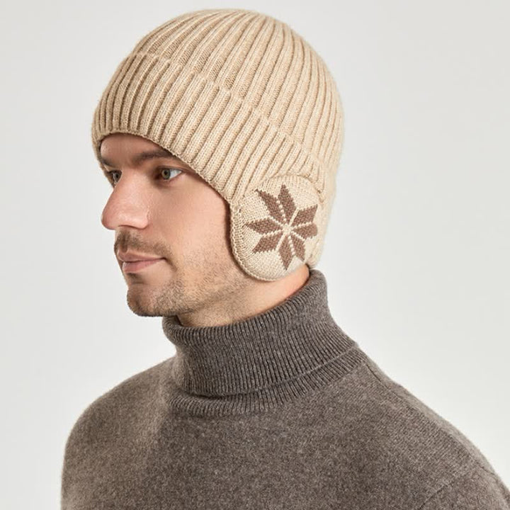 Gorro de punto grueso y cálido para invierno unisex